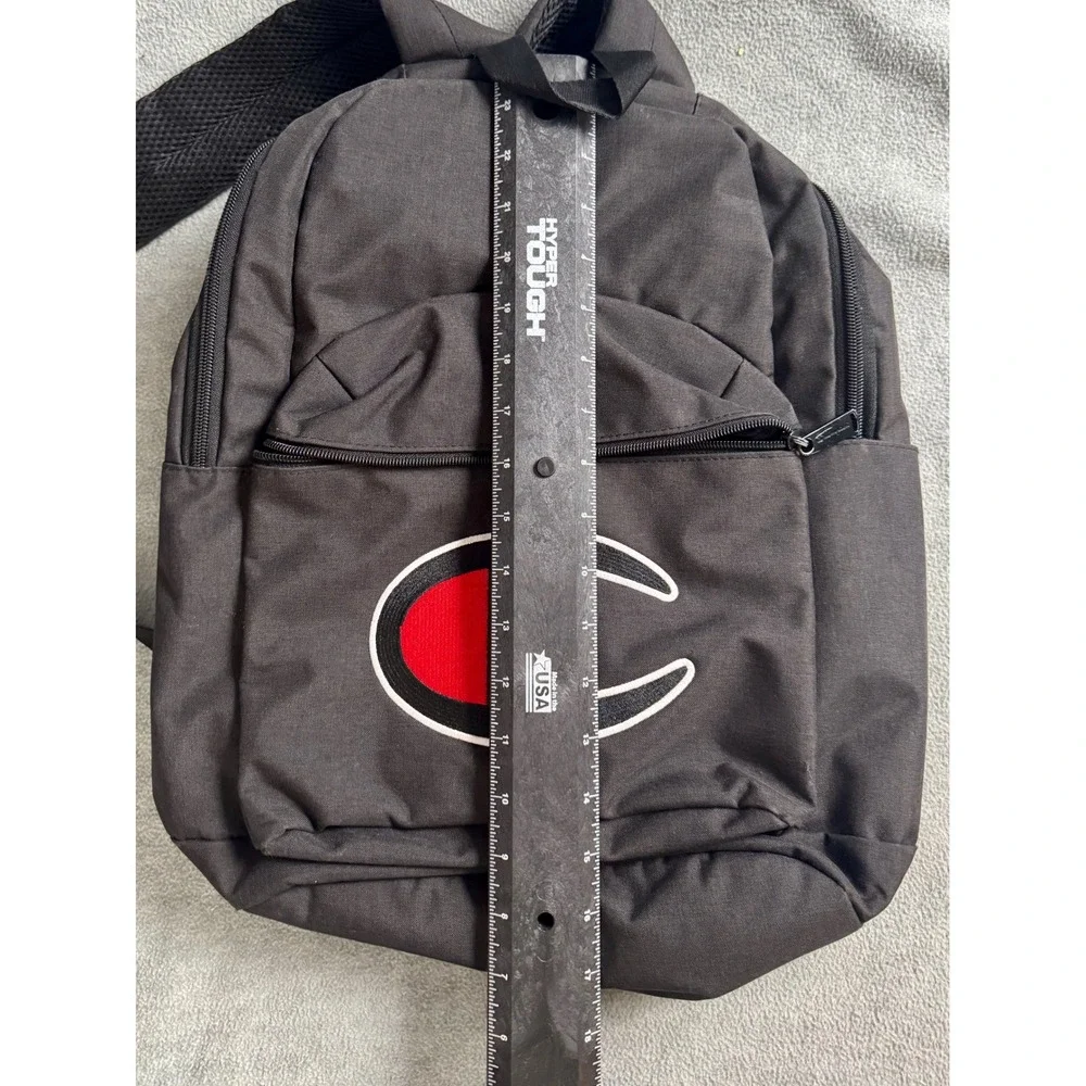 Champion Supercize Backpack Black Big C Logo Canvas School Bookbag Mens Womens